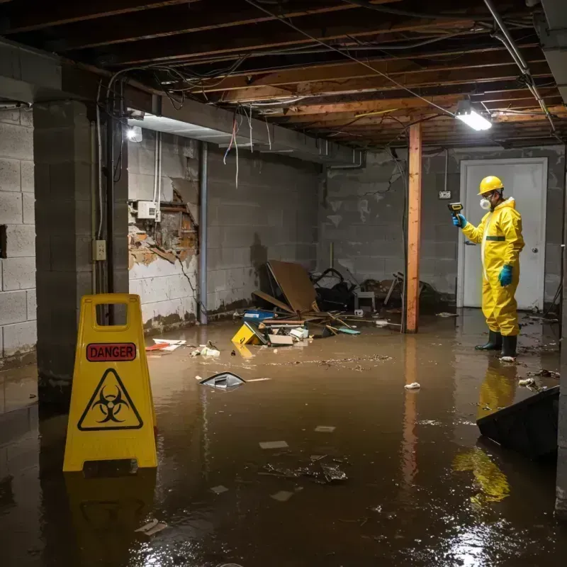 Flooded Basement Electrical Hazard in Mahnomen, MN Property